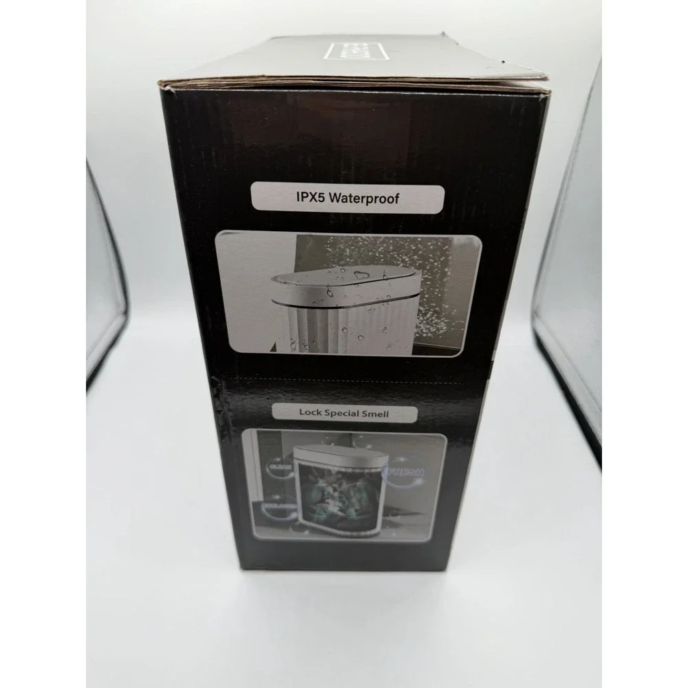 Automatic Motion Sensor Trash Can - 2 Gallon White Made By Elpheco NEW